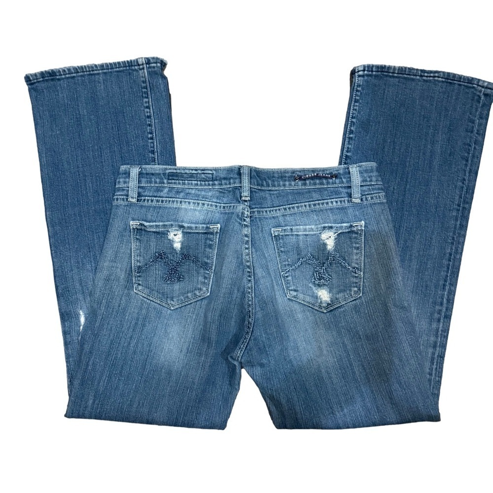 VIGOSS 🔥 Women’s Mid-Rise Distressed Bootcut Jeans 👖 Size 13 ✨ - Picture 6 of 15